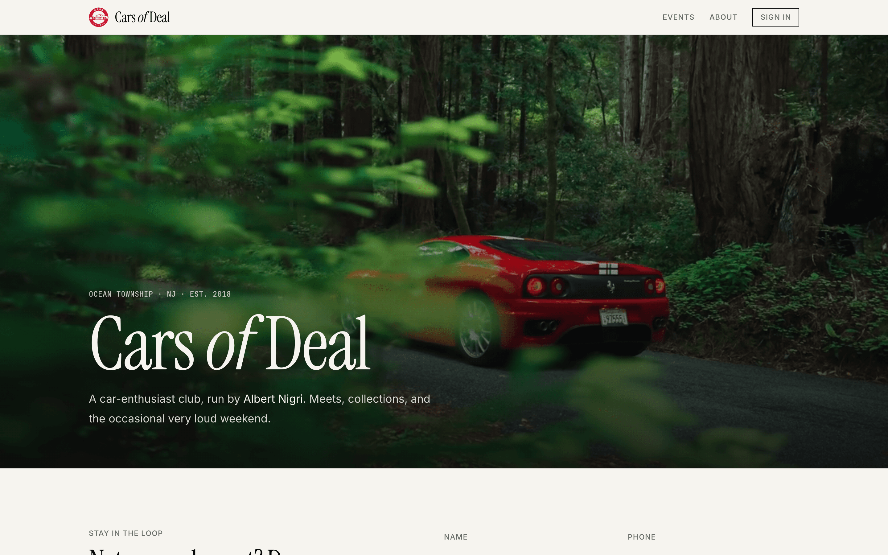 Cars of Deal on desktop